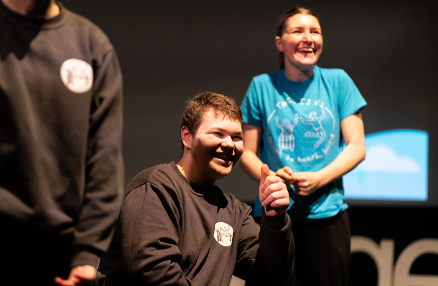 This is Us Dance - boy with thumbs up smiling