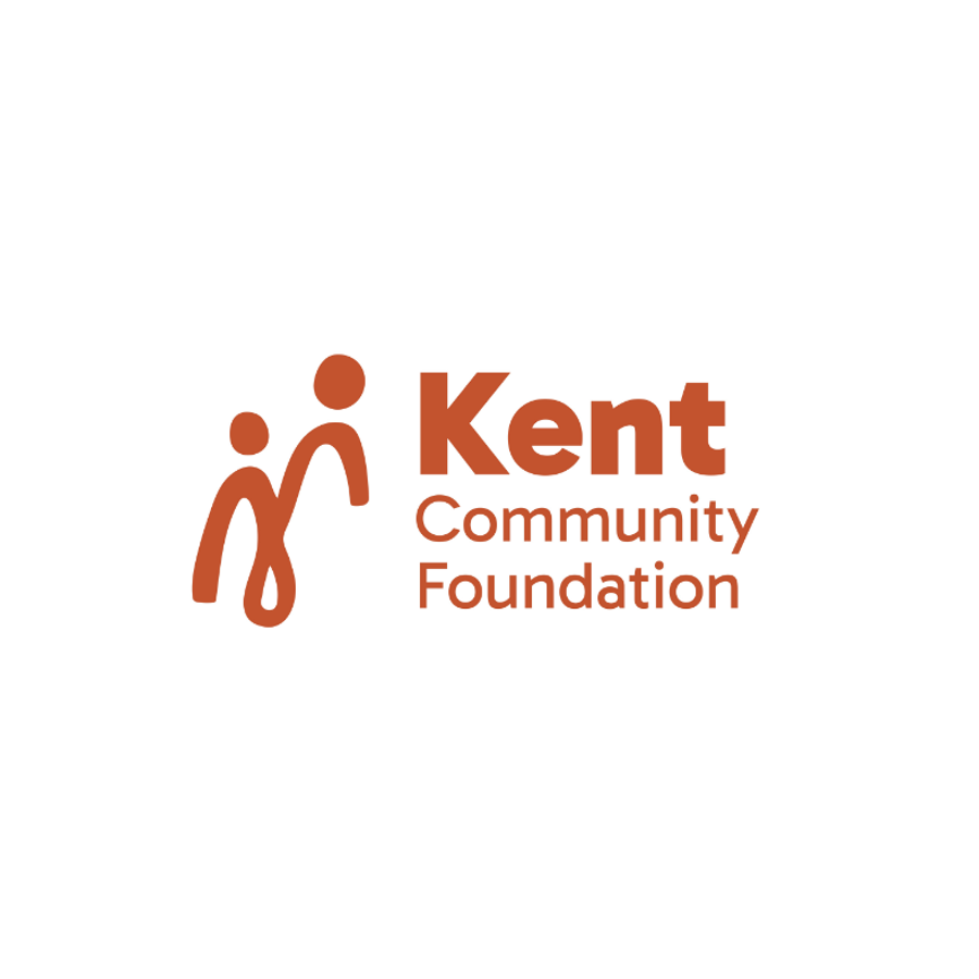 Kent Community Foundation logo - white
