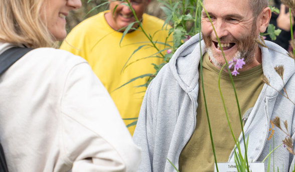Visitors enjoying the eco fair
